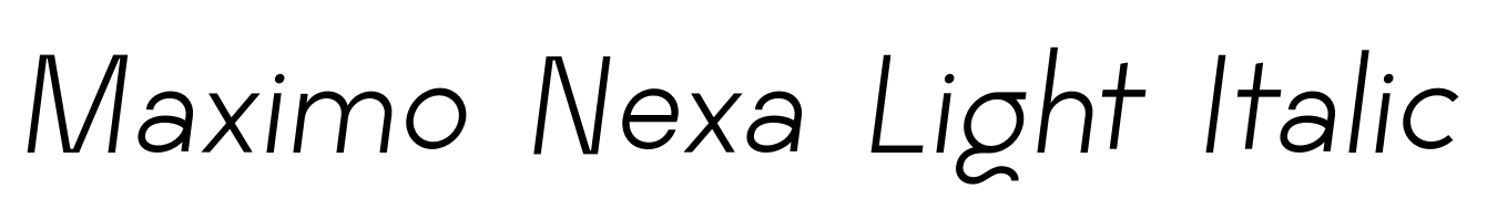 Maximo Nexa Light Italic